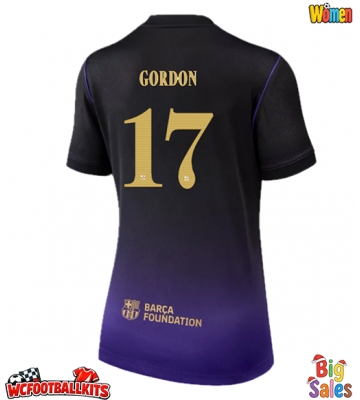 Barcelona Anthony Gordon #17 Replica Away Stadium Shirt for Women 2026-27 Short Sleeve